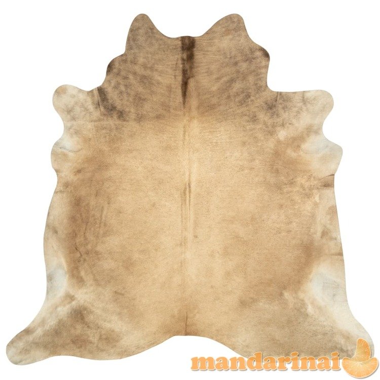 Natūralios karvės odos kilimas, smėlio spalvos, 150x170cm