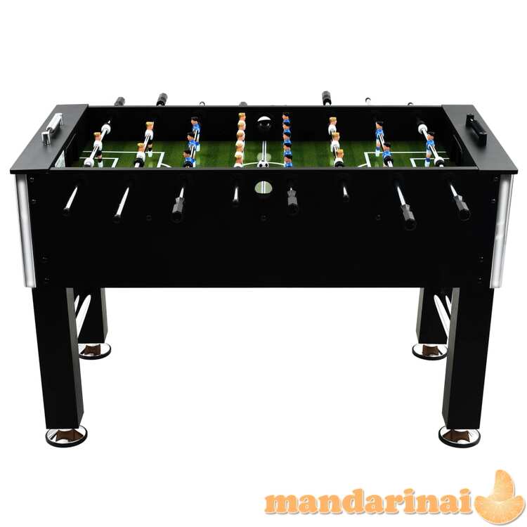Stalo futbolo stalas, juodas, plienas, 60kg, 140x74,5x87,5cm