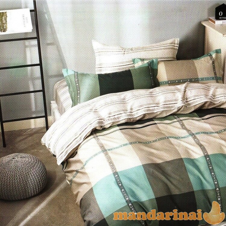 Trijų dalių dvipusis patalynės komplektas "Atversta knyga", 200x220 cm