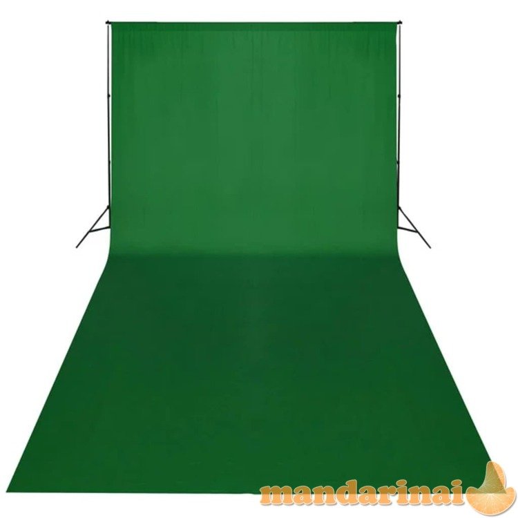 Medvilninis fonas, žalias, 600x300 cm, 