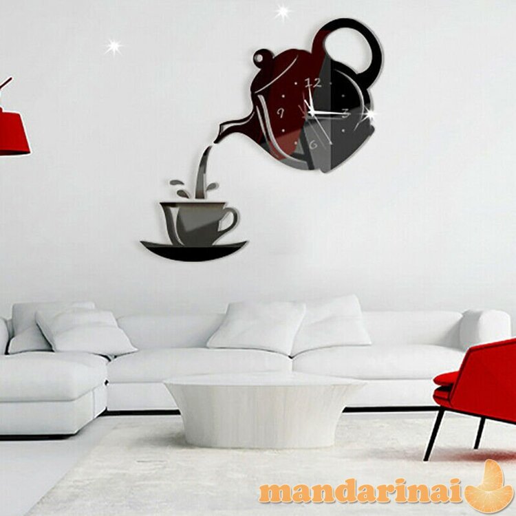 Sieninis 3D laikrodis ,,Kavos puodelis