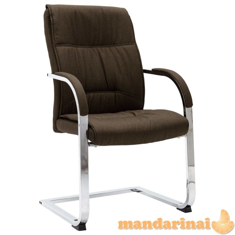 Gembinė biuro kėdė, rudos spalvos, audinys
