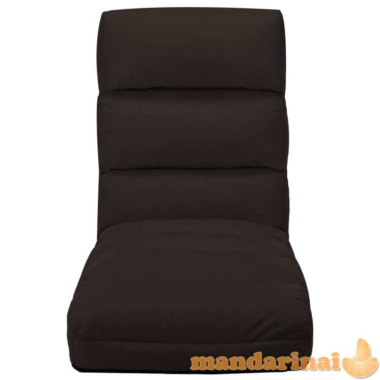 Sulankstomas čiužinukas-kėdė, rudos spalvos, dirbtinė oda