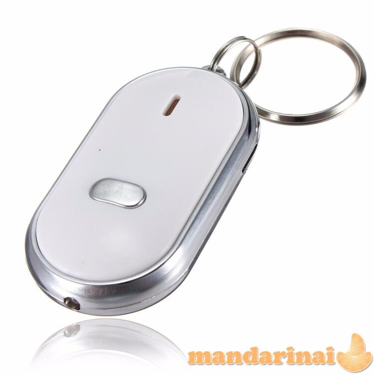 Į švilpimą atsiliepiantis raktų pakabukas - prožektorius