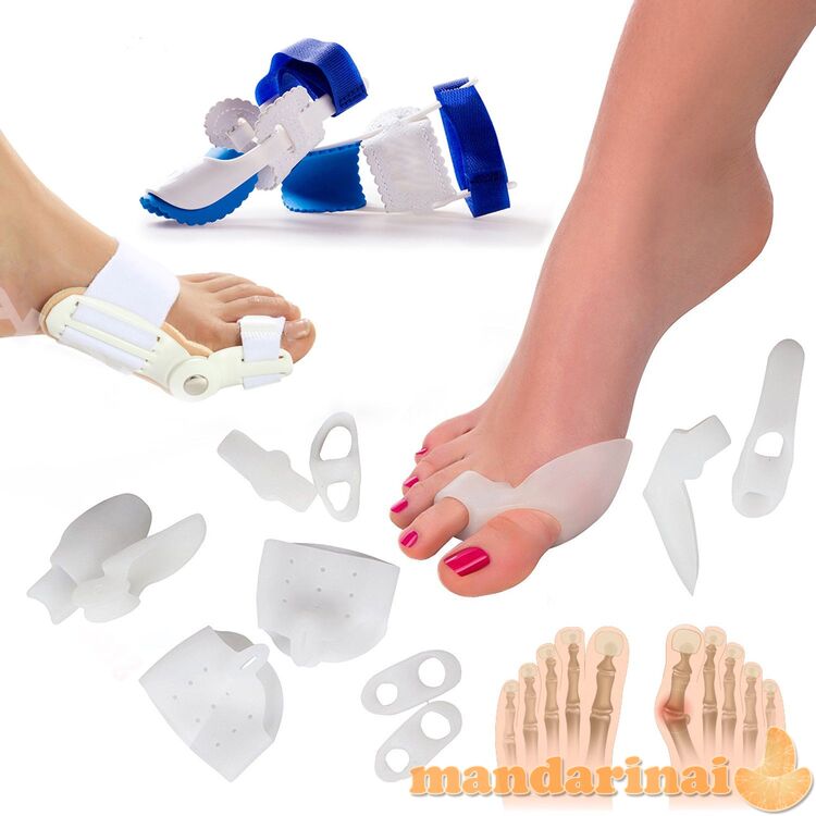 Įtvarai iššokusiam pėdos kauliukui koreguoti