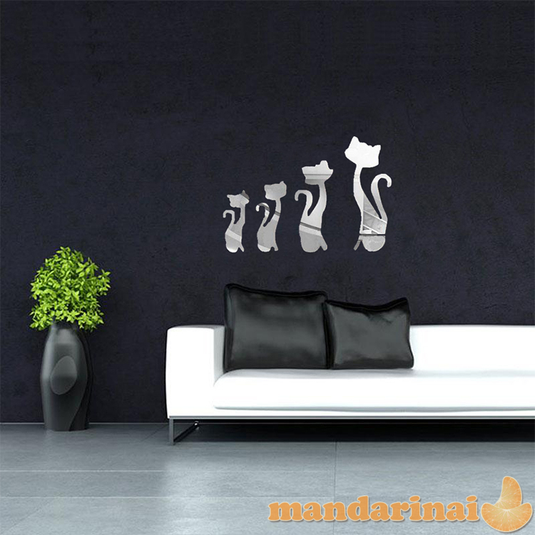 3D lipdukų rinkinys „Veidrodinės katės“