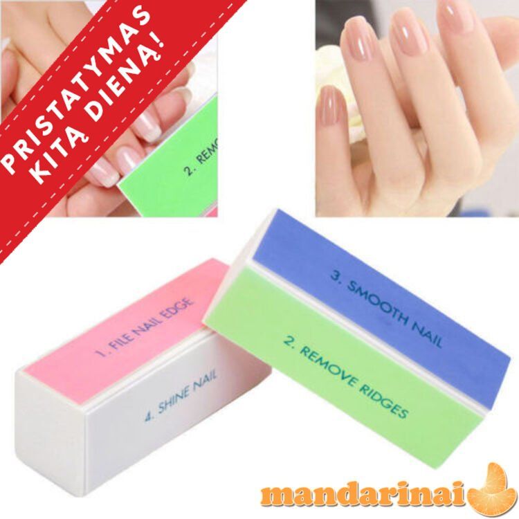 4 pusių nagų poliruoklis-blokelis