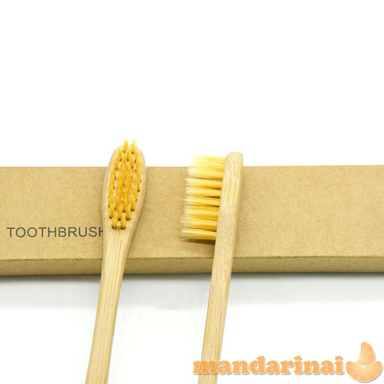 Dantų šepetėliai suaugusiems iš natūralaus bambuko