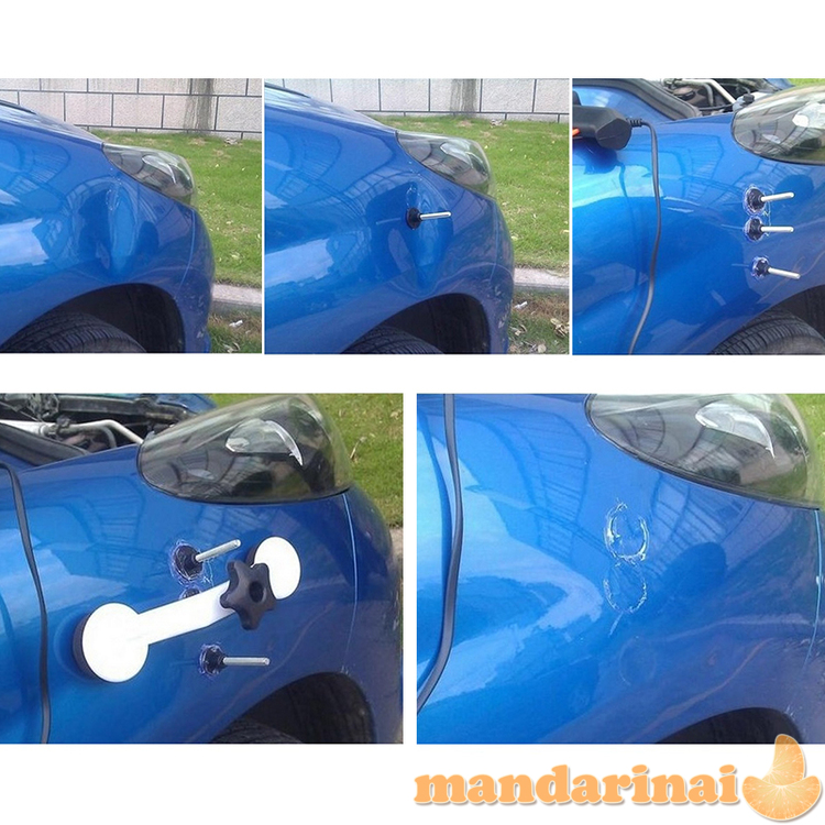 Įrankių komplektas kėbulo įlenkimams šalinti