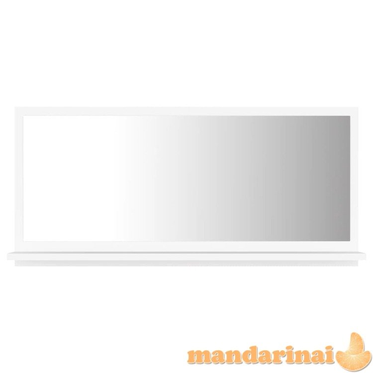 Vonios kambario veidrodis, baltos spalvos, 80x10,5x37cm, mdp