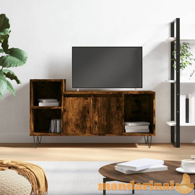 Televizoriaus spintelė, dūminio ąžuolo, 100x35x55cm, mediena