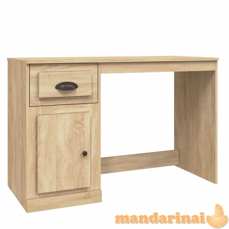 Rašomasis stalas su stalčiumi, ąžuolo, 115x50x75cm, mediena