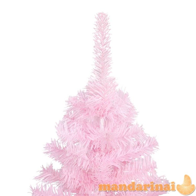 Dirbtinė kalėdų eglutė su žaisliukais, rožinė, 210cm, pvc