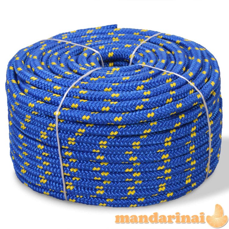 Jūrinė virvė, polipropilenas, 10mm, 50m, mėlyna