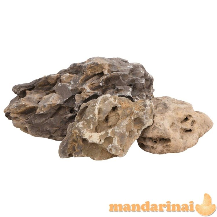 Drakono akmenys, pilkos spalvos, 25kg, 10–40cm