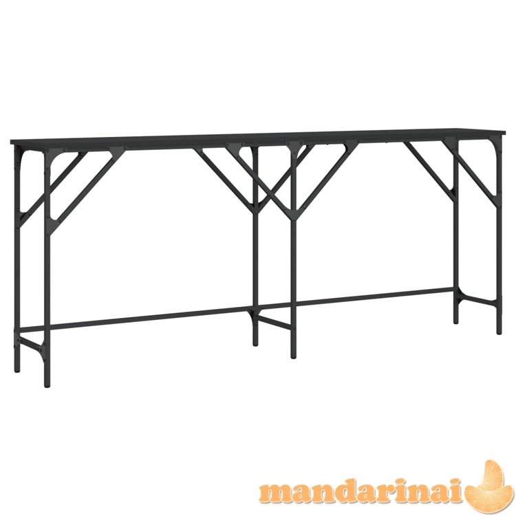 Konsolinis staliukas, juodas, 180x29x75cm, apdirbta mediena