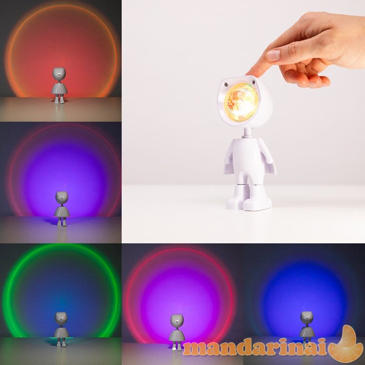 LED lempa-projektorius „Robotukas&quot 