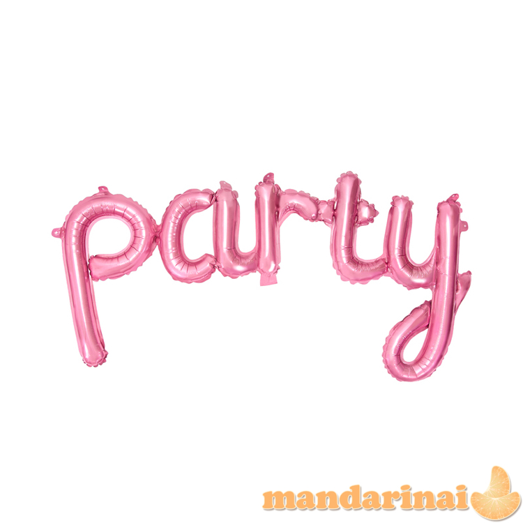 Foil Balloon Party, 80x40cm, pink