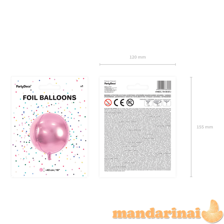 Folinis balionas - rožinis 3