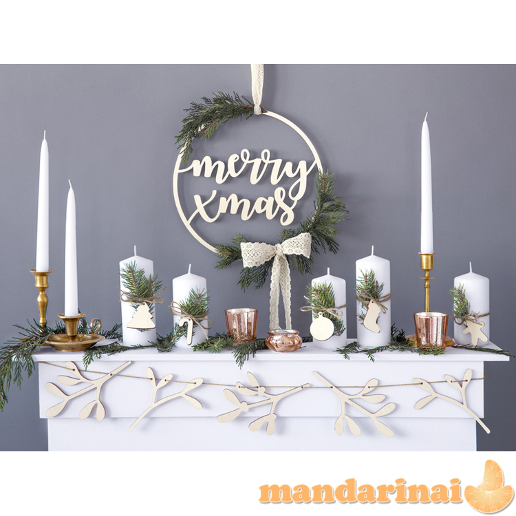 Taper candle, matt, white, 24cm (1 pkt / 10 pc.)