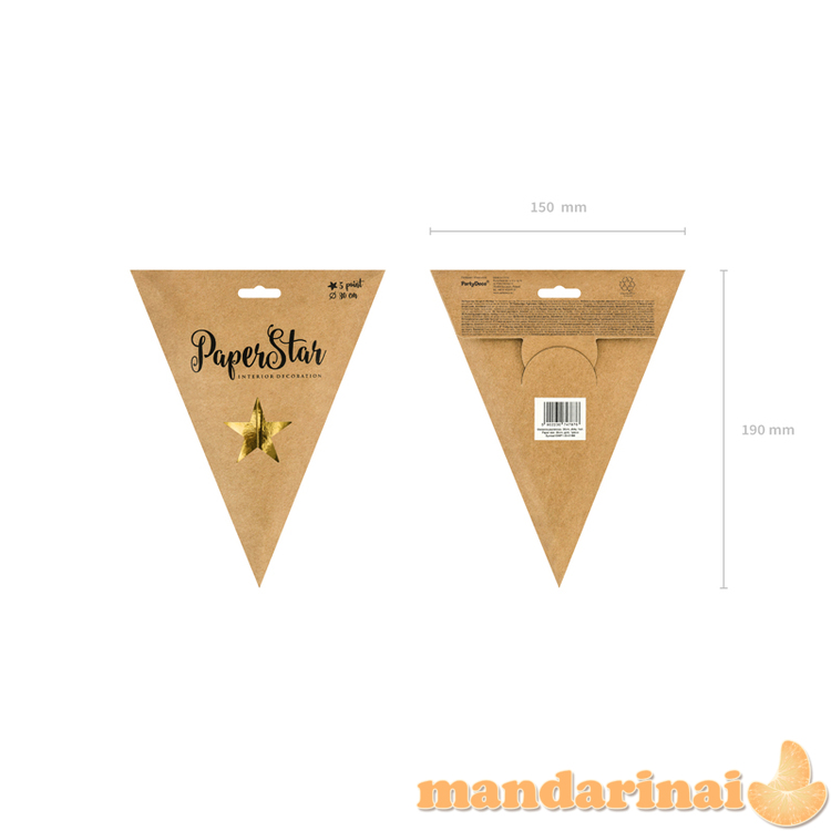 Paper star, 30cm, gold 5