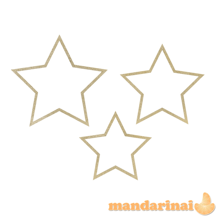 Hanging decorations Stars, mix (1 pkt / 3 pc.)