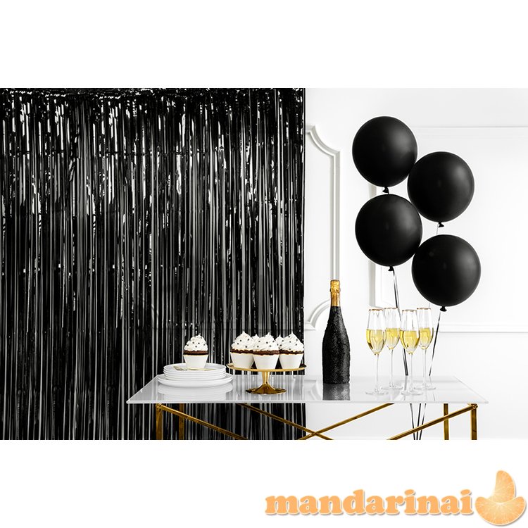 Party curtain, black, 90x250cm