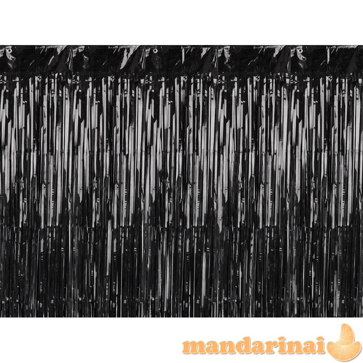 Party curtain, black, 90x250cm