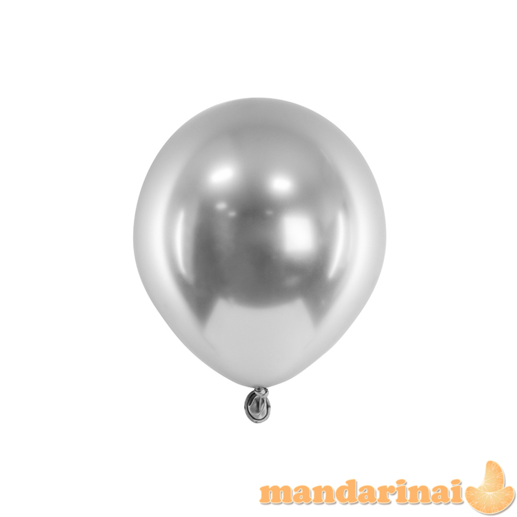Glossy Balloons 12 cm, silver (1 pkt / 50 pc.)