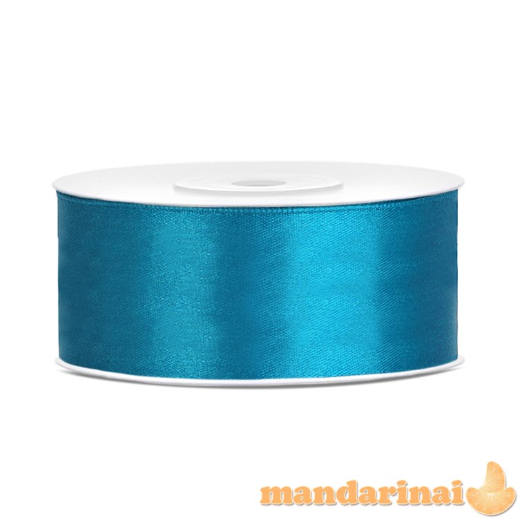 Satin Ribbon, turquoise, 25mm/25m (1 pc. / 25 lm)