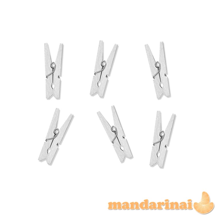 Wooden pegs, white (1 pkt / 20 pc.)