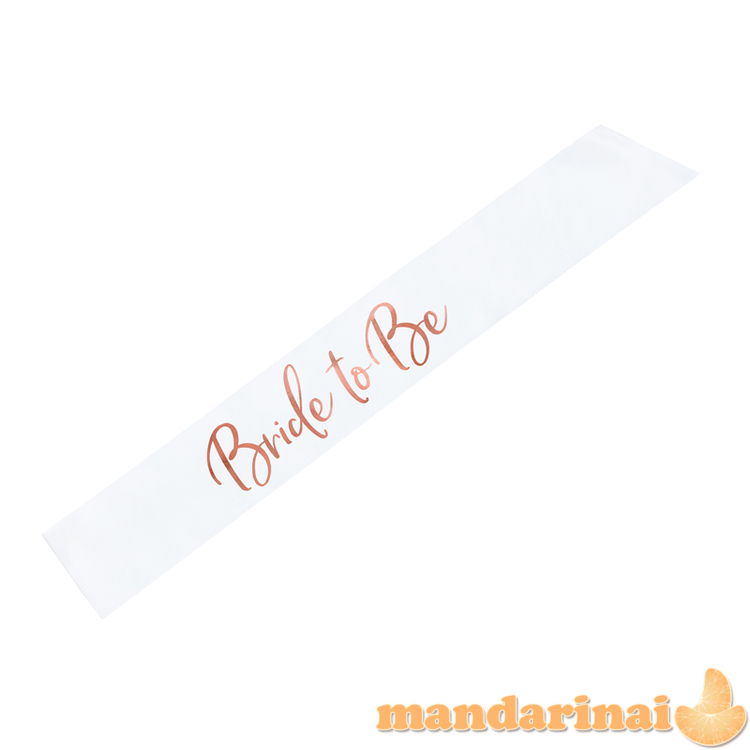 Sash Bride to be, white, 75cm
