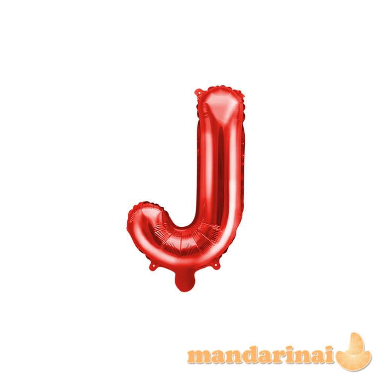 Foil Balloon Letter   J  , 35cm, red
