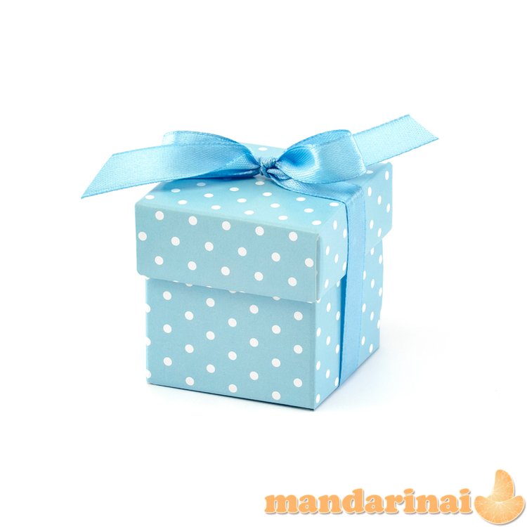 Boxes with dots, sky-blue (1 pkt / 10 pc.)