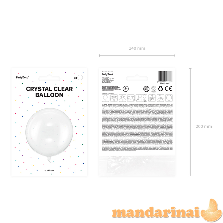 Orbz Balloon, 40cm, clear 1