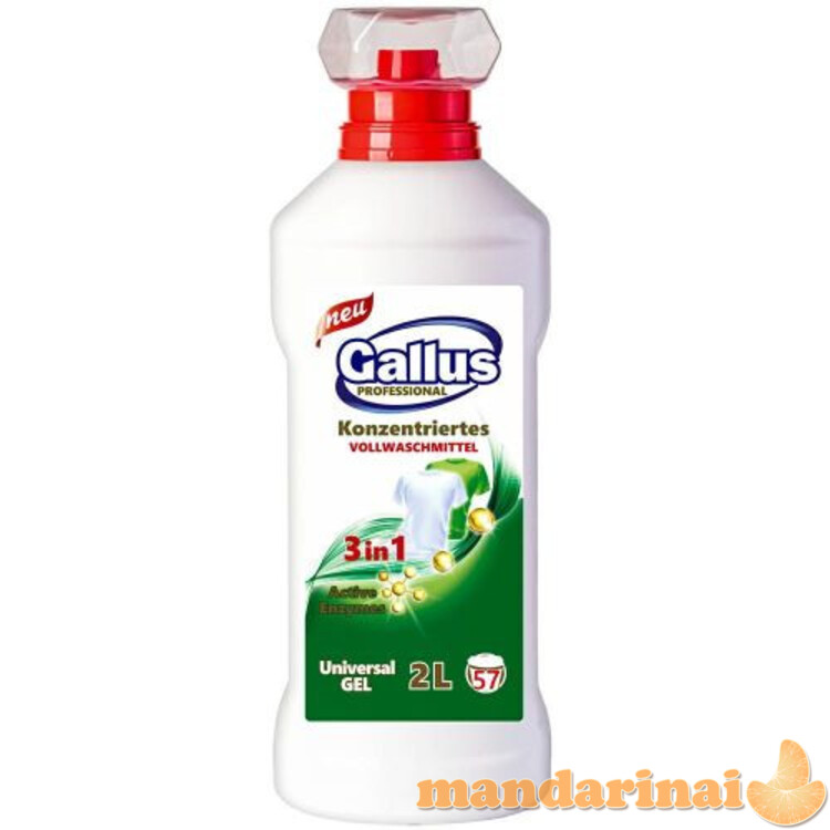GALLUS skalbimo gelis 2L 57p 3in1 UNIVERSALUS 