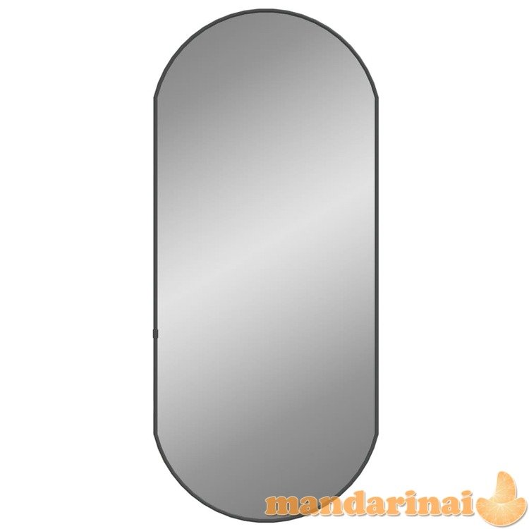 Sieninis veidrodis, juodos spalvos, 80x35cm, ovalo formos