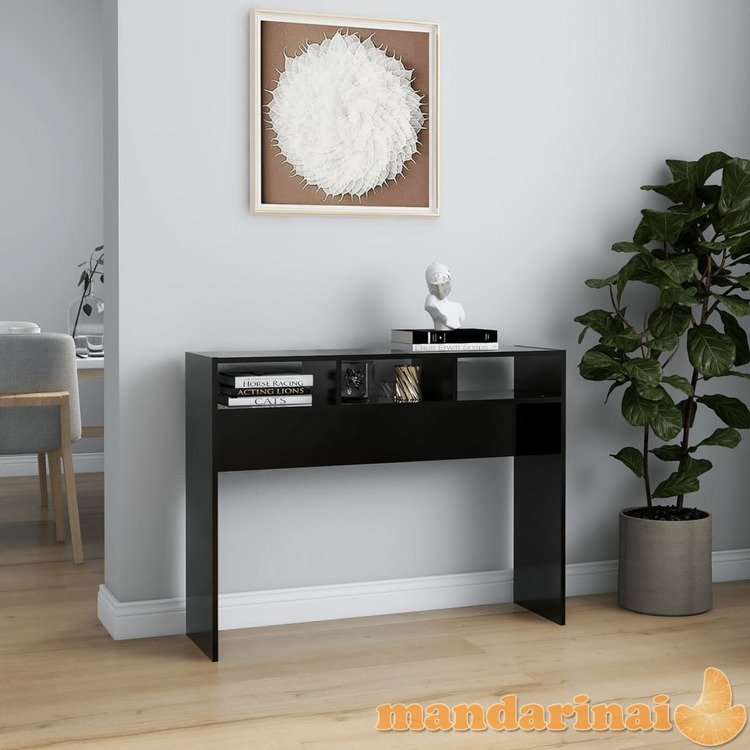 Konsolinis staliukas, juodos spalvos, 105x30x80cm, mdp