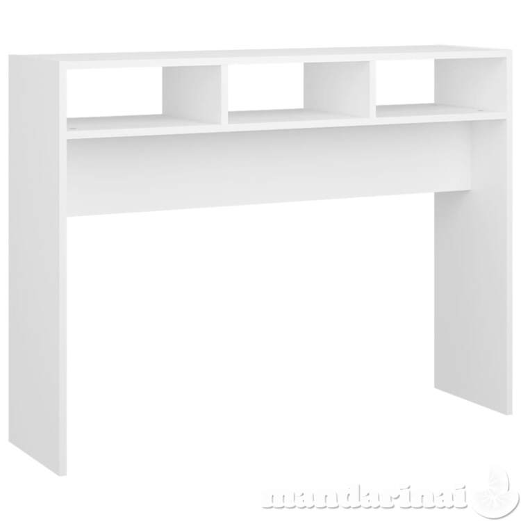 Konsolinis staliukas, baltos spalvos, 105x30x80cm, mdp