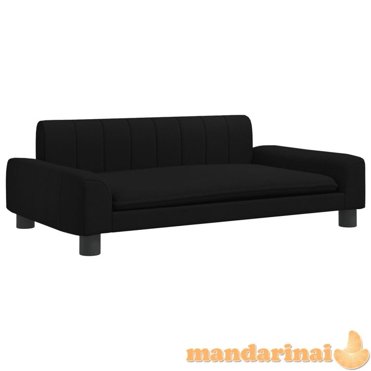 Vaikiška sofa, juodos spalvos, 90x53x30cm, audinys