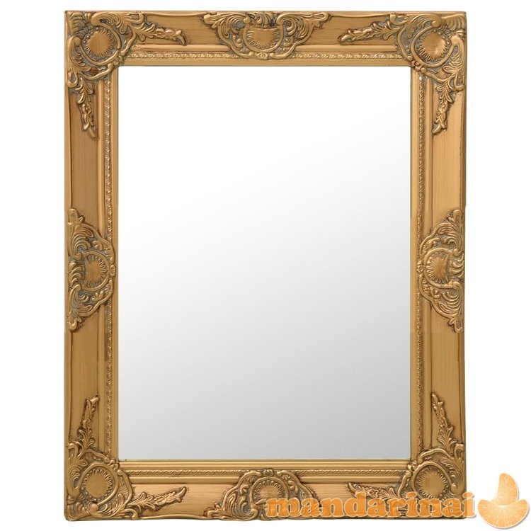 Sieninis veidrodis, aukso spalvos, 50x60cm, barokinis stilius