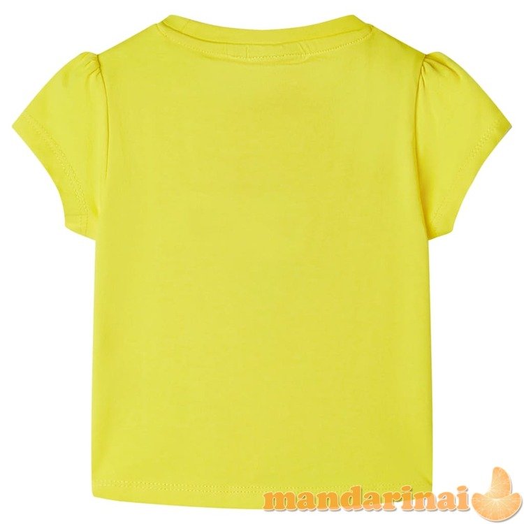 Vaikiški marškinėliai, geltonos spalvos, 128 dydžio