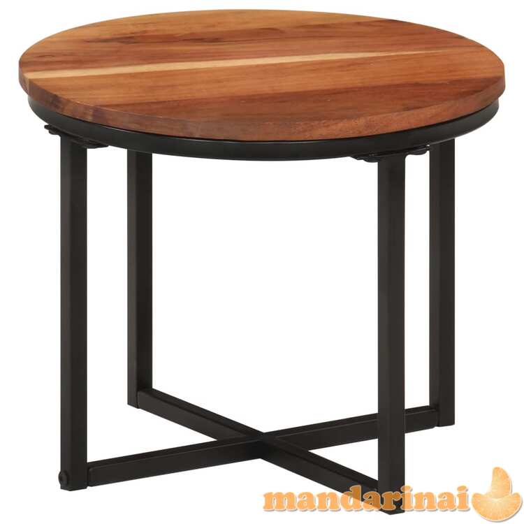 Kavos staliukas, 35x35x30cm, akacijos medienos masyvas/geležis