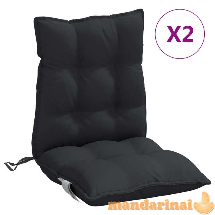 Kėdės pagalvėlės, 2vnt., juodos, oksfordo audinys