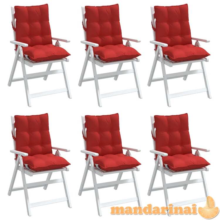 Kėdės pagalvėlės, 6vnt., raudonos, oksfordo audinys