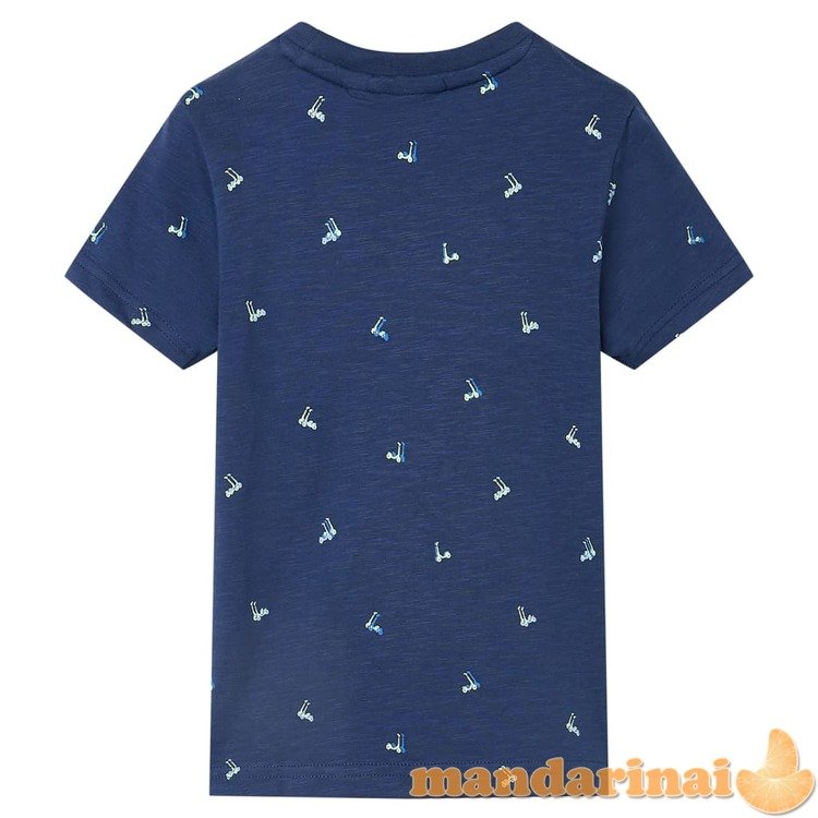Vaikiški marškinėliai, tamsiai mėlynos spalvos, 116 dydžio