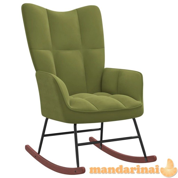 Supama kėdė, šviesiai žalios spalvos, aksomas