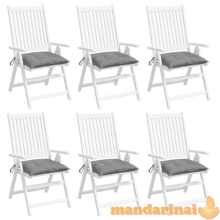Kėdės pagalvėlės, 6vnt., pilkos, 50x50x7cm, oksfordo audinys