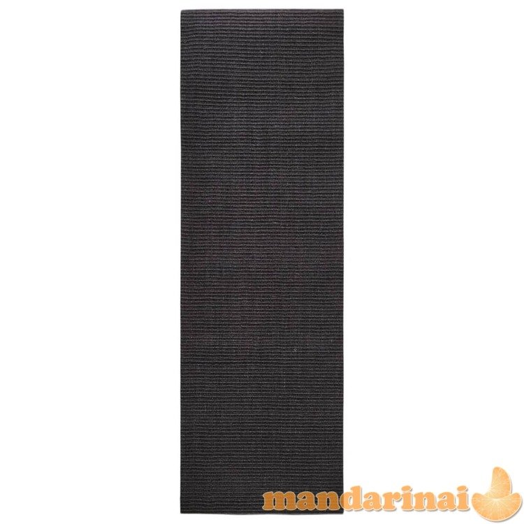 Sizalio kilimėlis draskymo stulpui, juodos spalvos, 80x250cm