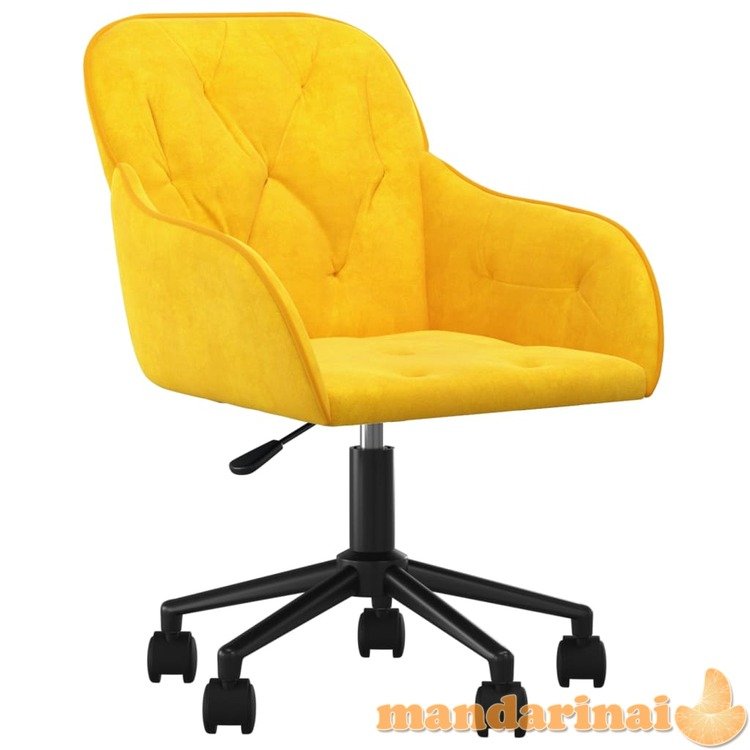 Pasukamos valgomojo kėdės, 2vnt., geltonos spalvos, aksomas
